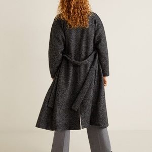 Oversized unstructured belt coat